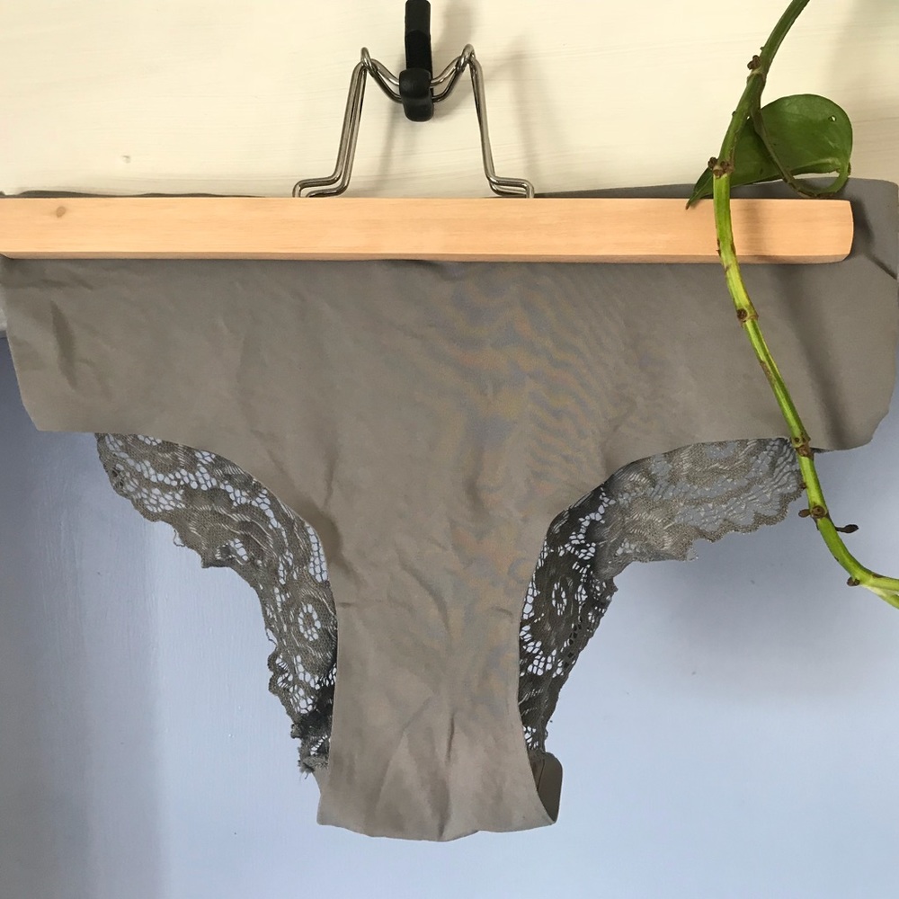 Grey high waisted thong never worn